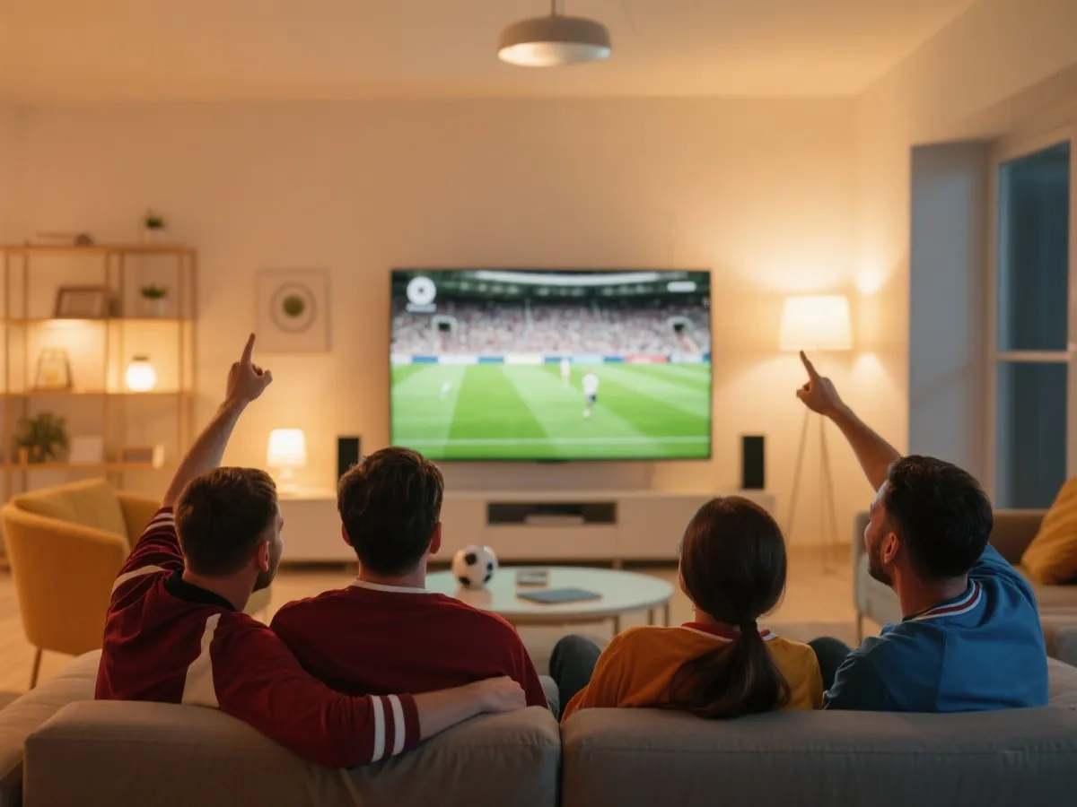 观看世界杯的场景插图