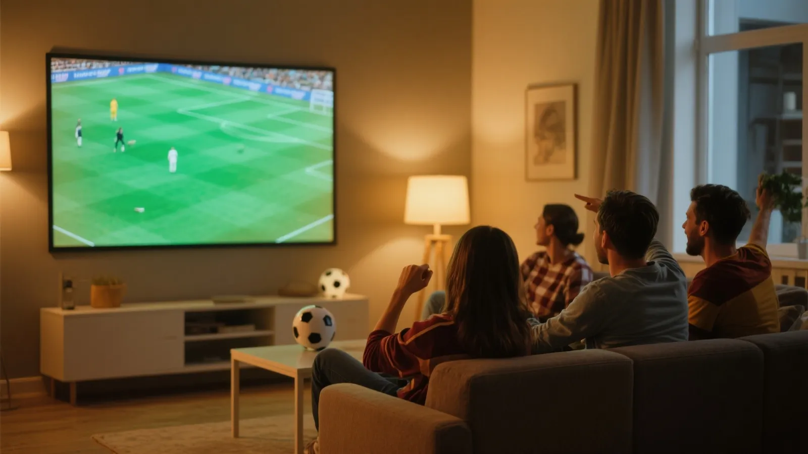 在不同设备上观看世界杯直播的示意图